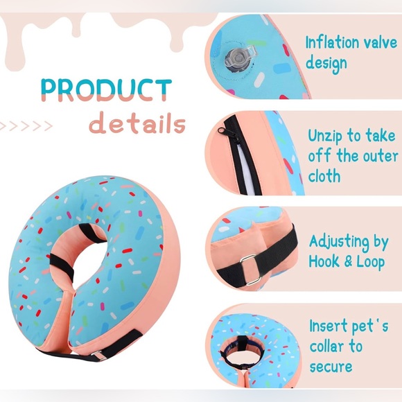 Doggy Donut Inflatable Recovery “Cone” - Picture 3 of 6